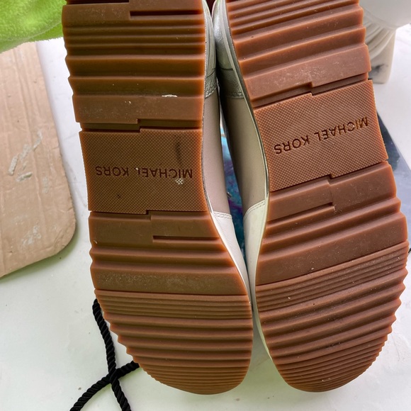 Michael Kors sz10 Allie Trainers White, Silver & Pink Lace-Up Sneakers - Picture 8 of 10